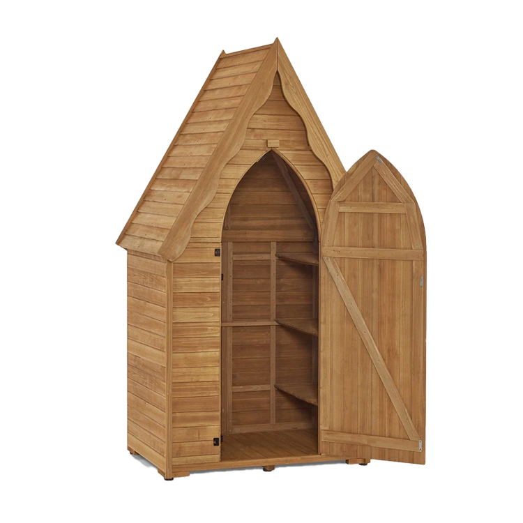 Waterproof Wooden Outdoor Storage Cabinet with Adjustable Shelves