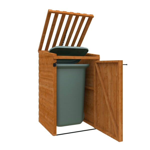 Weatherproof Garden Bin Enclosure with Slatted Roof