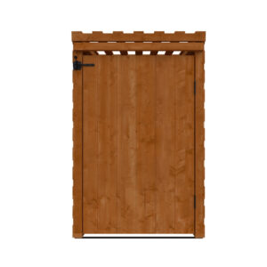 Weatherproof Garden Bin Enclosure with Slatted Roof