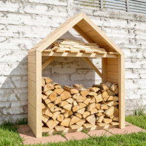 Wooden Firewood Storage Shed 1240×800×1660mm