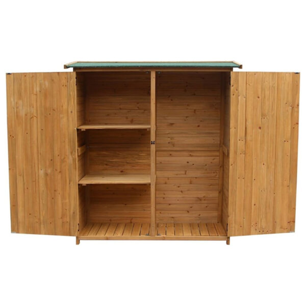 Wooden Outdoor Storage Cabinet with Double Doors