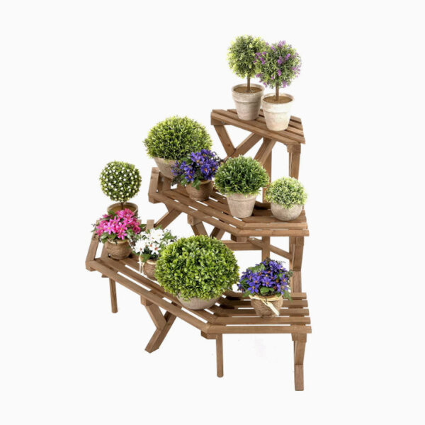 3-Tier Corner Wood Plant Stand
