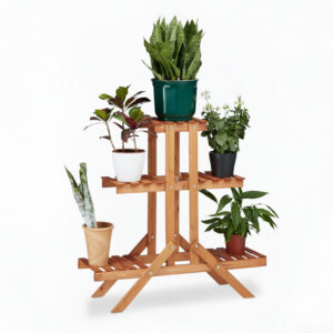 3-Tier Multi-Level Wooden Plant Display Stand