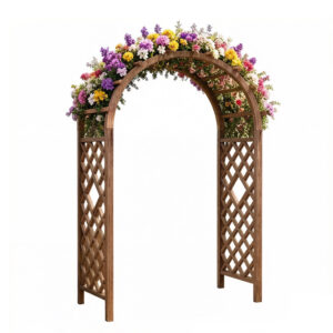 Fir Wood Arched Trellis For Garden 63×28.3×90