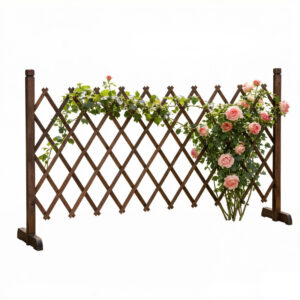 Garden Fence Trellis Wood 130×123×38cm