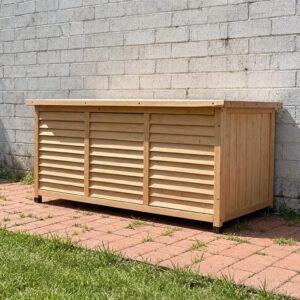 Large Garden Storage Box Fir Wood 132.2×66×60.5cm