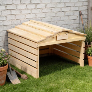 Robot Lawn Mower Garage Pine Wood 75×80×54cm