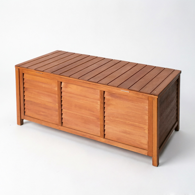 Solid Wood Outdoor Storage Bench and Deck Box
