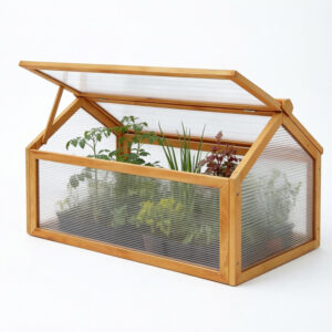 Wooden Cold Frame Greenhouse with Adjustable Ventilation Lid