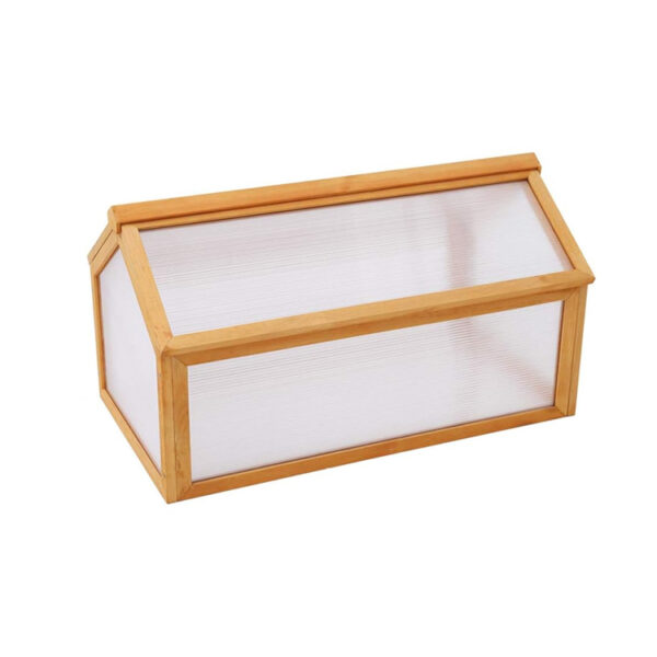 Wooden Cold Frame Greenhouse with Sloping Polycarbonate Roof