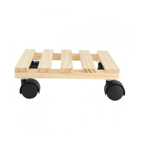 Wooden Plant Stand With Wheels