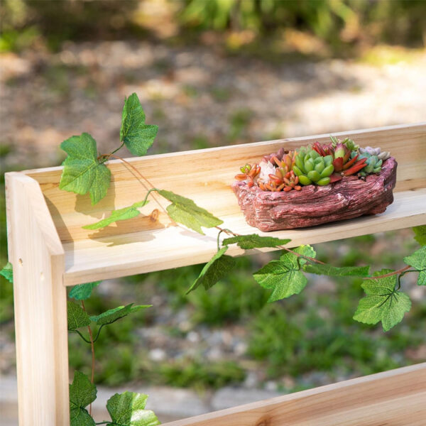 ​​2-Tier Rolling Plant Table with Drawer and Sink​​