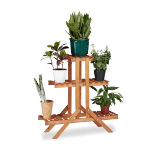 ​​3-Tier Wooden Plant Ladder Stand​​