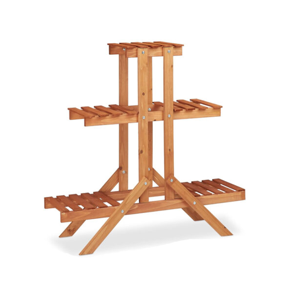 ​​3-Tier Wooden Plant Ladder Stand​​