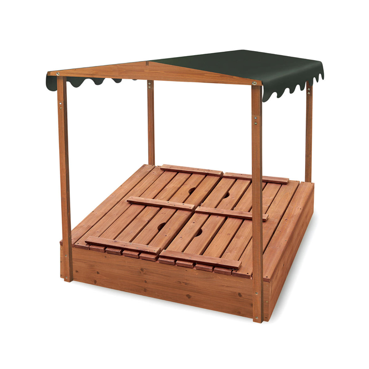 ​​Convertible Canopy Sandbox with Bench Seats​​