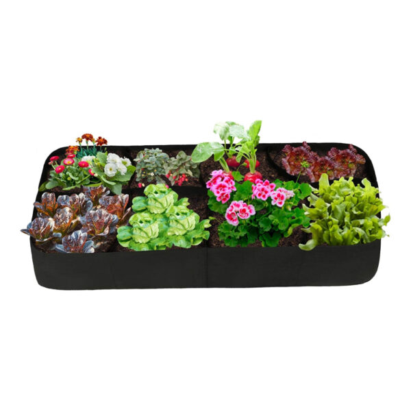 ​​Large Fabric Grow Bag with 8 Compartments for Raised Bed Gardening​​