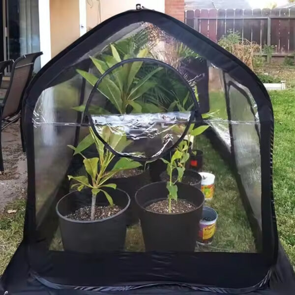 ​​Portable Pop-Up Plant Greenhouse with Roll-Up Windows and Shelves​​