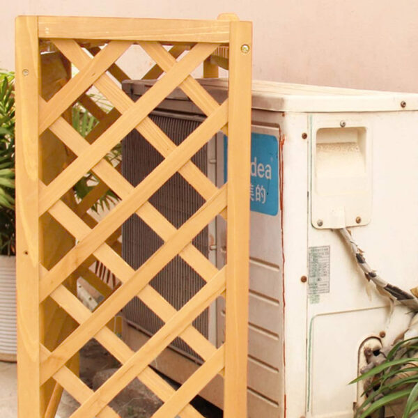 ​​Retro Wooden Multifunctional Plant Stand and AC Cover​​