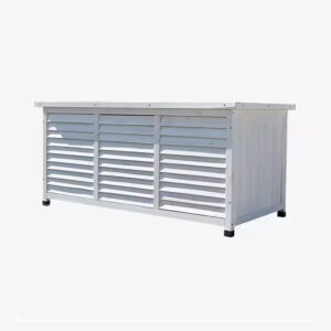 ​​Weatherproof Solid Wood Garden Storage Cabinet with Shutter Doors​​