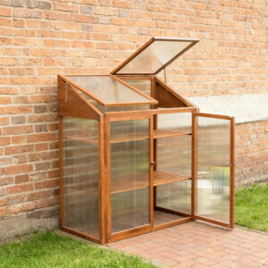 Fir Wooden Mini Greenhouse 120×69×51cm