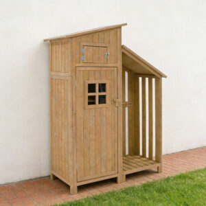 Garden Tool Storage Cabinet Wood 118.5×54.3×173cm