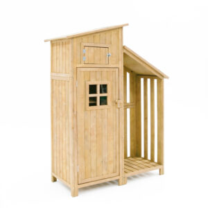 Garden Tool Storage Cabinet Wood 118.5×54.3×173cm