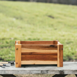 Outdoor Rectangle Planter Box Fir Wood 13.25×7×6.25 inch
