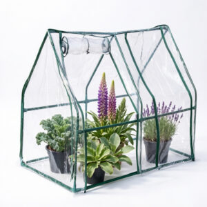 Portable Mini Garden Greenhouse with Zippered Roll-Up Doors