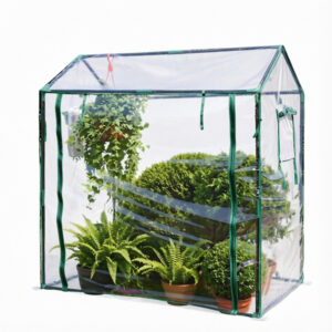 Portable Walk-In Garden Greenhouse with Roll-Up Zipper Door