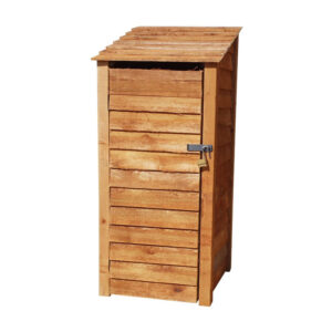Waterproof Slatted Wood Outdoor Storage Cabinet