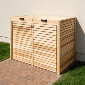 Wheelie Bin Storage ​Slatted Wood 1550x1200x850mm