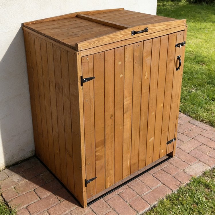 Wood Garbage Bin Shed 126×79.5×98cm