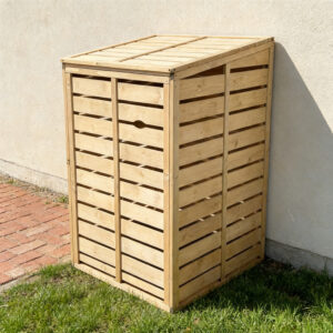 Wood Garbage Can Storage Shed 72×85×130cm