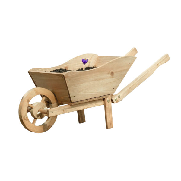 Wooden Garden Wheelbarrow Planter
