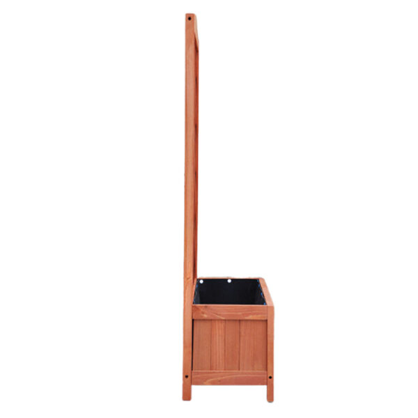 ​​Wooden Raised Planter Box with Trellis​​
