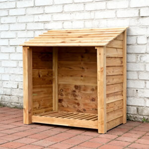 Abri à bûches robuste en bois traité