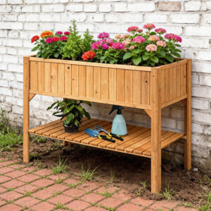 Jardin de Plantes surélevé à 2 Niveaux en Bois de Sapin