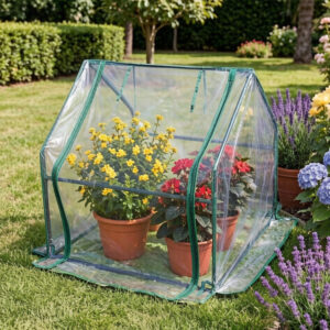 Mini-Serre de Jardin Amovible en PVC Transparent